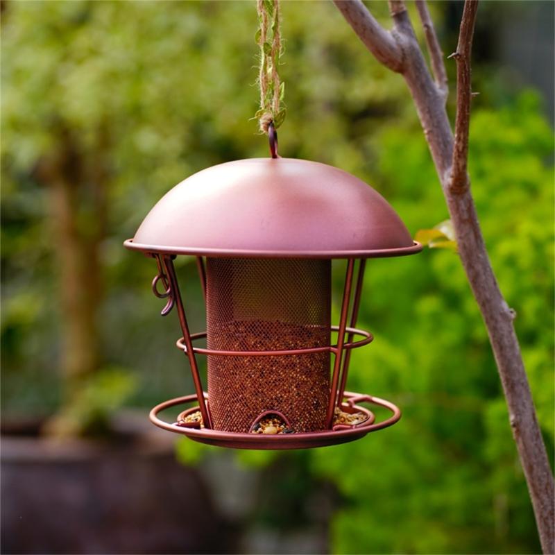 House Dome Bird Feeders for Wild Bird Waterproof Bird Feeders Outside Hanging Bird Feeders Rainproof Bird Feeding Statio