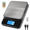 BOMATA Large Kitchen Scale High Accuracy Percentage Function Cooking Scale USB Rechargeable Double Power Backlight Full View LCD Stainless Steel Tray