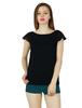 Women Black Georgette Custom Top Short Casual Blouse