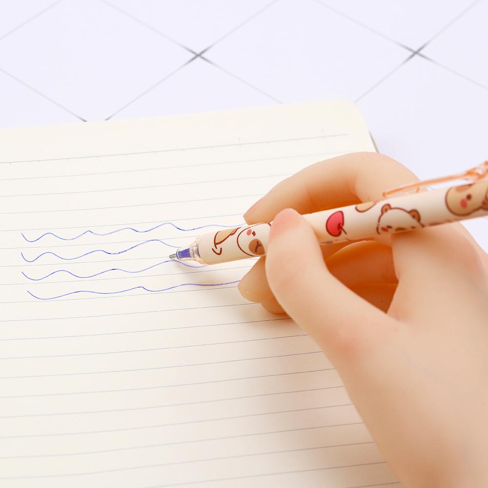 1 шт. Милая стираемая ручка Capybara гелевая ручка пресс офисный подарок школьные принадлежности канцелярские принадлежности Kawaii забавная ручка