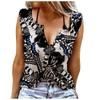 Женские майки, сексуальные летние топы без рукавов с v-образным вырезом, жилет с 3D принтом, черные топы с бабочками с рисунком