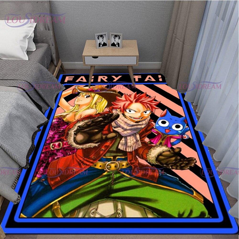 3D Printed Fairy Tail Carpet Rugs for Livingroom Anime Area Rug Bedroom Home Decoration Doormat Rugs Floor Mat Birthday Gift
