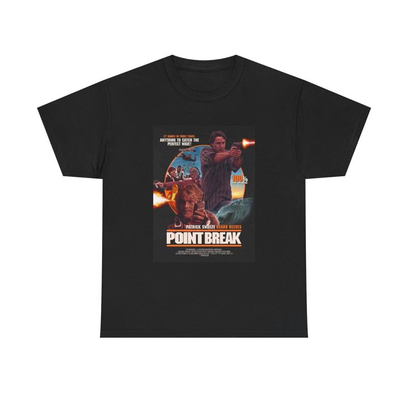 Point Break Patrick Swayze Keanu Reeves Surf Action Movie T-shirt