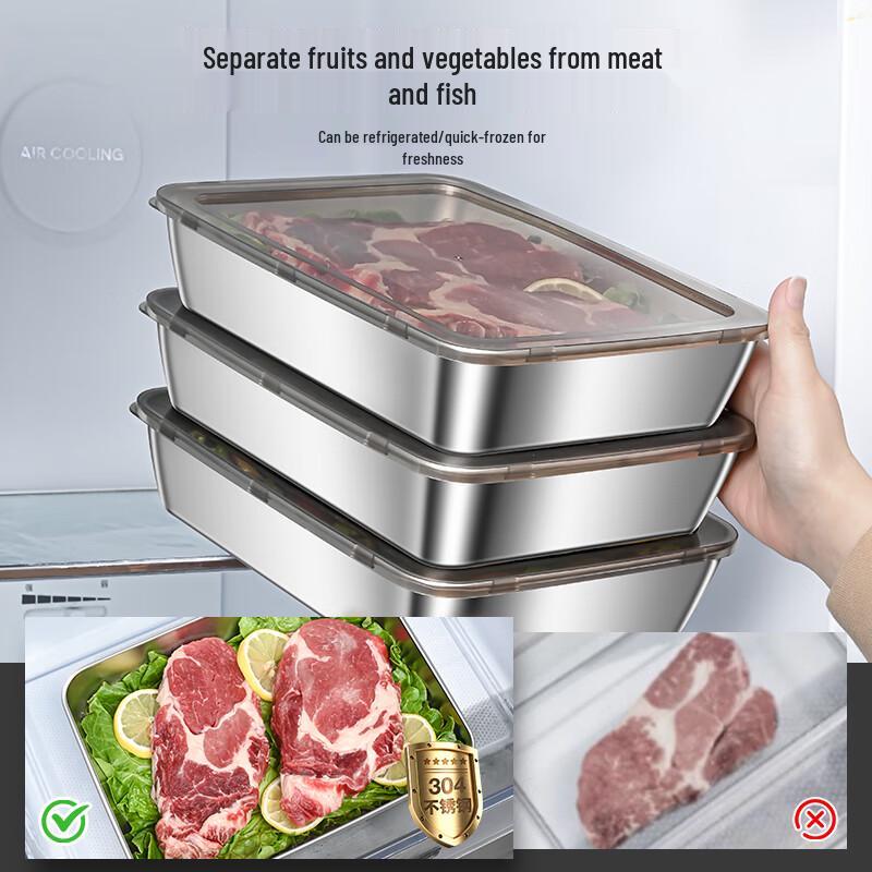304 Stainless Steel Food Storage Container with Lid