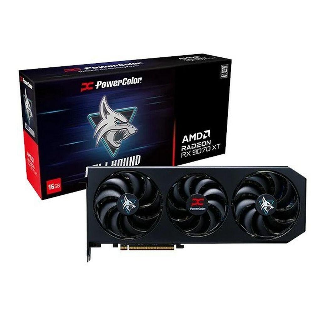 Powercolor Hellhound RX 9070 XT graphics card 16GB GDDR6 Blue