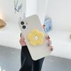 Мягкий чехол-держатель с черным цветочным кронштейном для iPhone 16 15 14 13 12 11 Pro Max Plus, Мягкий, Конфетный, Ударопрочный, Чехол-обложка