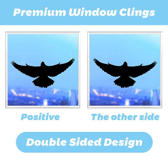 9Pcs Window Sticker Easy To Apply Reusable Bird Protection Stickers Exquisite Bird Safety Decal for Home