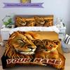 3PC Custom Name Lion Family Majesty Bedding Set Duvet Cover Closure Includes 1 Duvet Cover & 2 Pillowcases for Bedroom