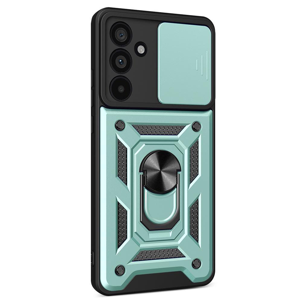 For Samsung Galaxy M55 5G/C55 5G/F55 5G Case Kickstand PC+TPU Phone Shell with Slide Camera Protective Cover