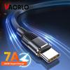 VAORLO 7A USB Type C Кабель для быстрой зарядки Шнур для передачи данных Быстрая зарядка QC3.0 USB-C Зарядное устройство для Xiaomi Samsung Huawei OnePlus Poco F3