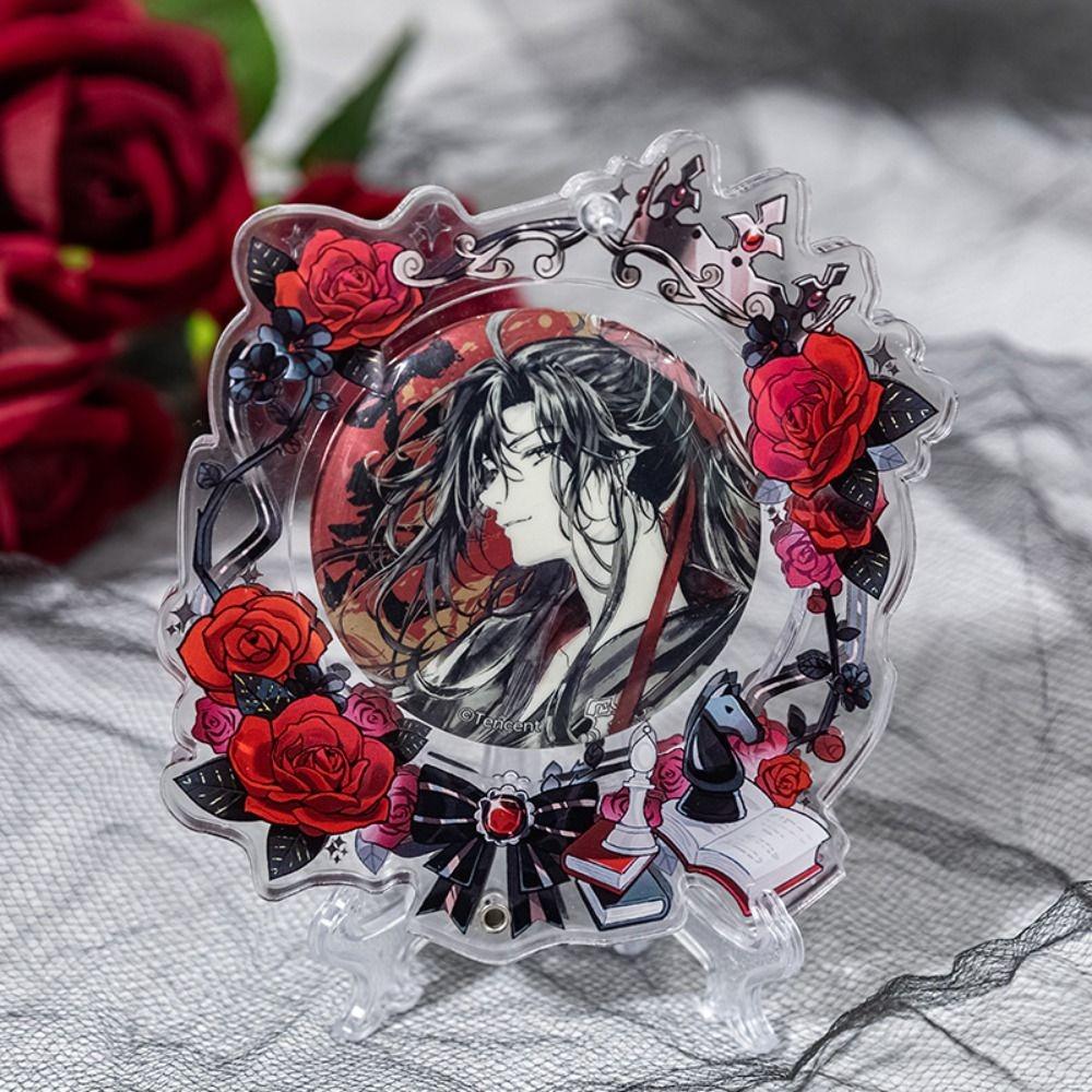 Creative Anime Badge Holder Badge Protector Acrylic Badge Flower Pins Display Base Backpack Decor
