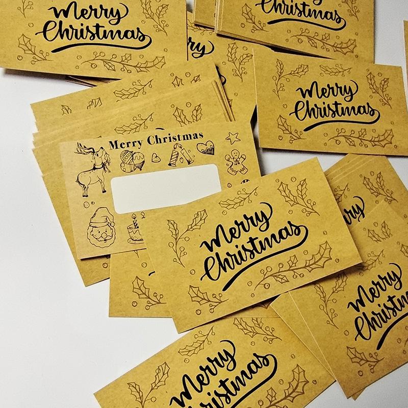 Набор из 30 рождественских скретч-карт, подарочные сертификаты для DIY с рисунком Санта-Клауса и елки, призы для веселой праздничной вечеринки