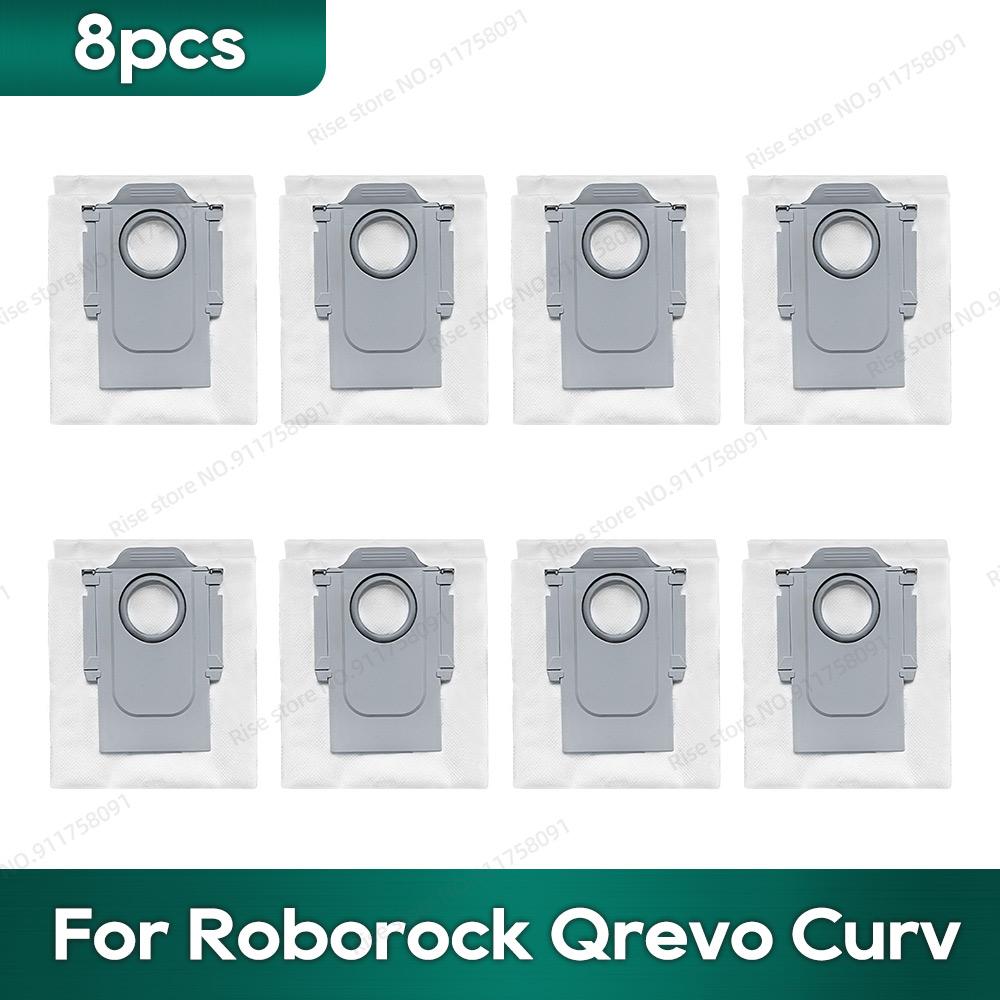 Compatible for Roborock Qrevo Curv / Edge Accessories Hepa Filter Rag Dust Bag Replacement Parts