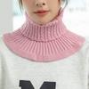 Solid Color Wraps Knitted Bib Warm Scarf Wool Scarf Simple Turtleneck Fake Collar  Autumn Winter