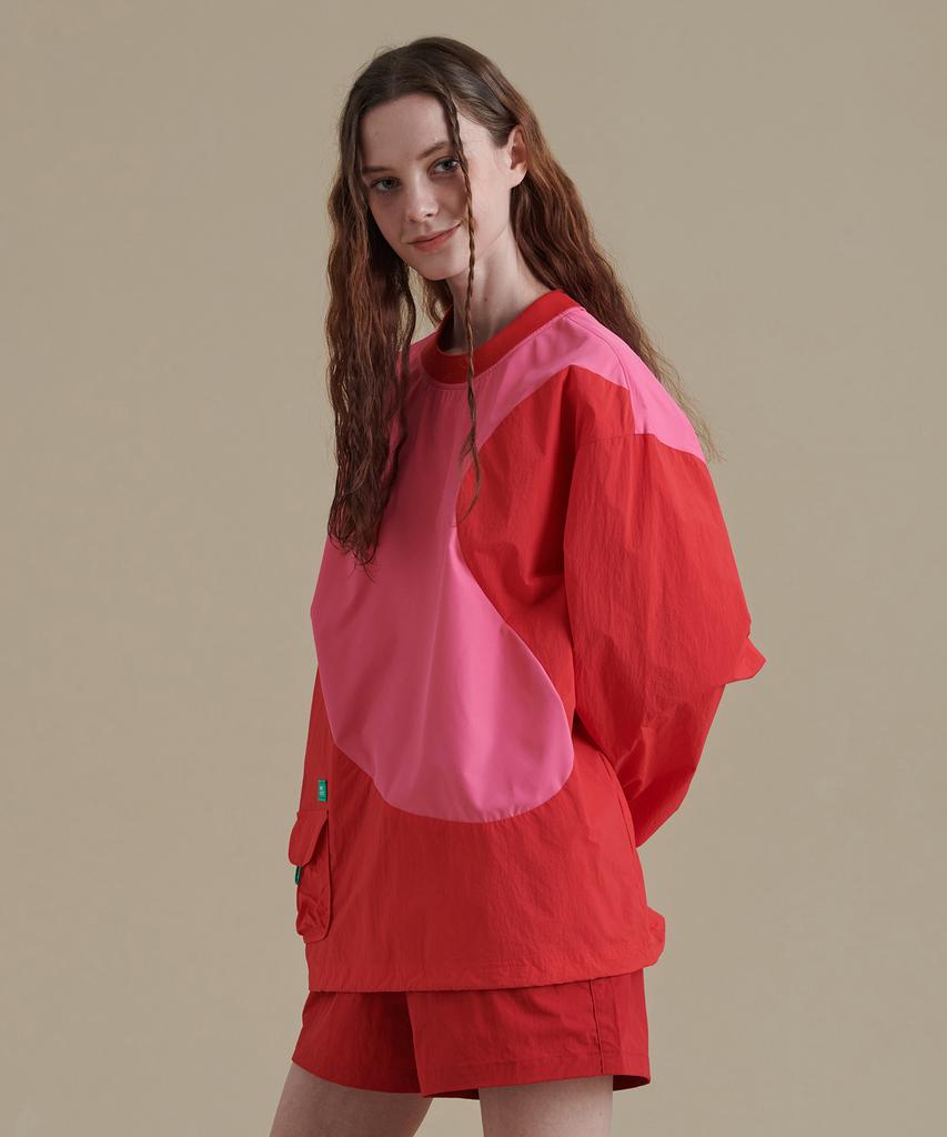 BBC EARTH Lightweight Woven Earth Sweatshirt_Red