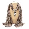 Fashion Brand Leopard Lady Scarf Necklace Pendant Jewelry Scarf