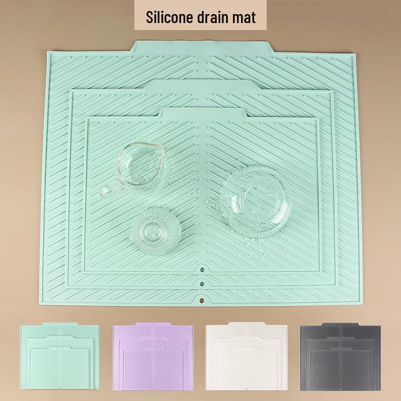 Силиконовые кухонные принадлежности Быстросохнущий коврик для сушки и теплоизоляционная подставка