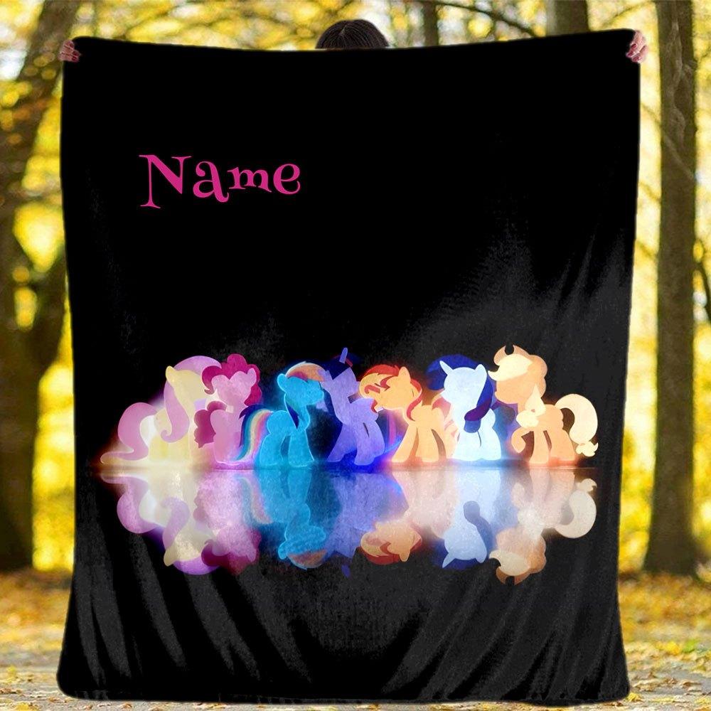 My Little Pony Customize Your Name Outdoor Blanket Soft Lightweight And Versatile For All Seasons Perfect For Travel Camping Picnics Sofa Office Bed