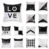 Современная мраморная черная, серая наволочка с буквенным принтом для дома, гостиной, дивана, украшения автомобиля, наволочка