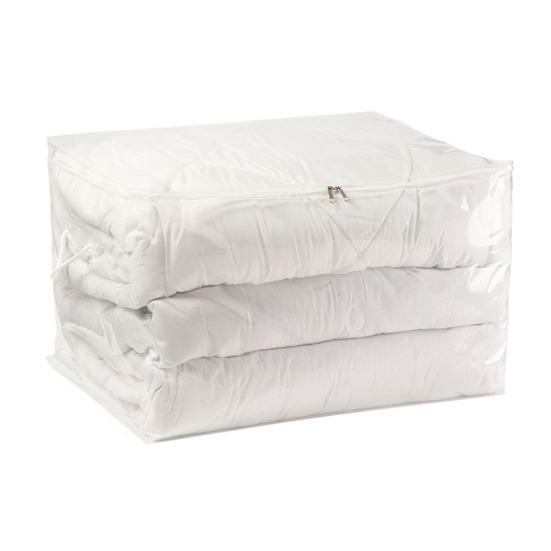 Quilt Storage Bag with Double Zippers Large Capacity Transparent Design Waterproof Easy To Clean Reusable Moisture-proof Storage Bag