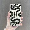 Роскошный Черный Змеиный Чехол для Телефона Силиконовый Мягкий для iphone 17 16 15 14 13 12 11 Pro MAX Plus X Чехол