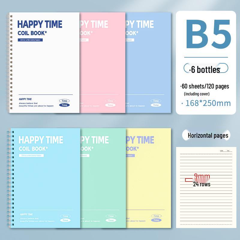 Цветной B5 блокнот на спирали: Высококачественный журнал формата А5 для учебы, записей и ведения дневника - Идеально подходит для студентов.