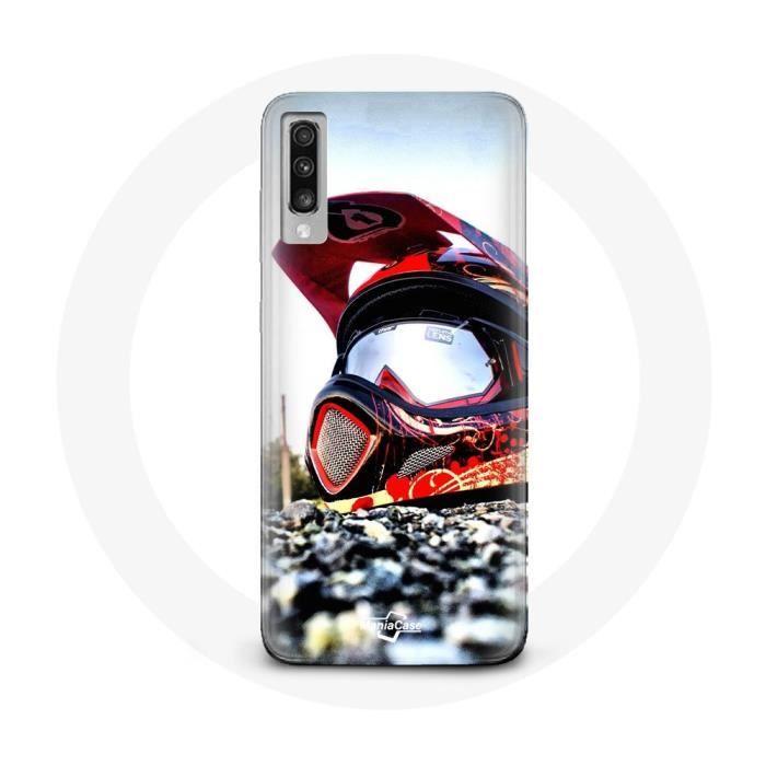 Coque - Maniacase - Samsung Galaxy A70 - Noir - Souple - MotoCross