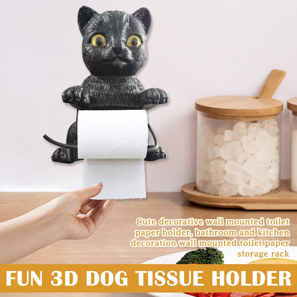 Держатель для бумажных полотенец, Забавный 3D держатель для бумажных полотенец, Настенный держатель для хранения туалетной бумаги, Декор для ванной комнаты и кухни
