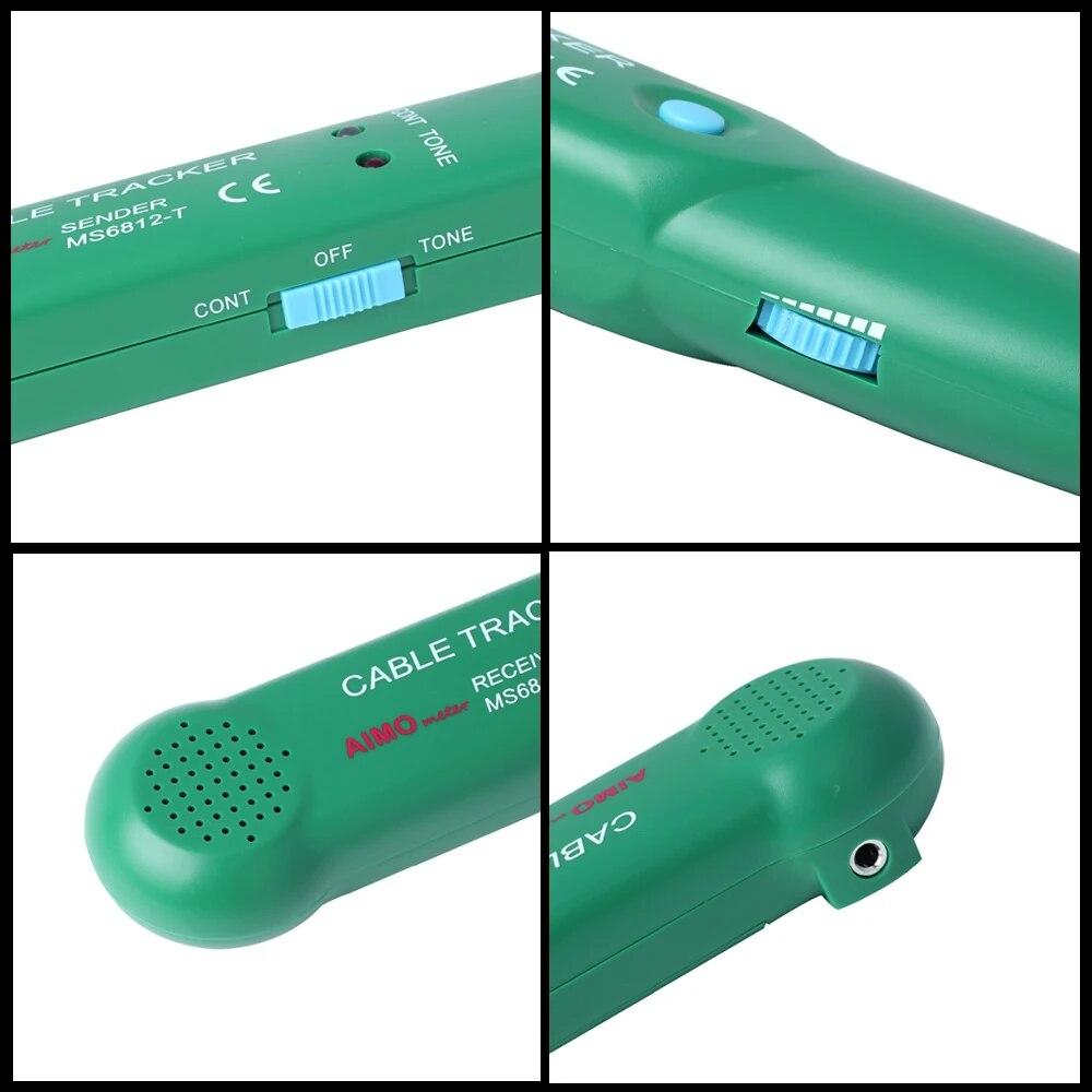 MS6812 Тестер-трекер кабеля Профессиональный детектор линии LAN UTP STP Тестер-трекер телефонного провода Определение местоположения точки обрыва Диагностика тонального сигнала