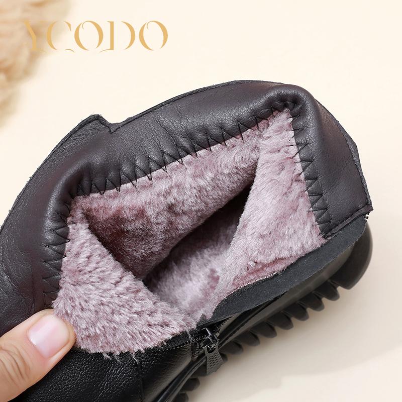 Зимняя теплая женская обувь из натуральной кожи