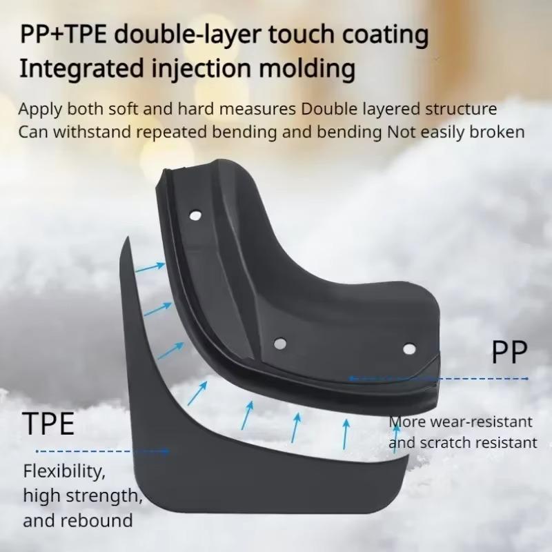 for Tesla Model 3+ Fender Upgrade Mudguards Car Splash Guard Replacement Protector 4pcs New Model 3 Highland 2024 Accessories