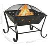 XXL Fire Bowl with Poker 62 cm Steel
