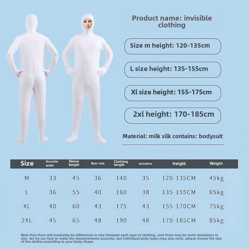 Men's Solid Color Black Invisible Halloween Jumpsuit (Available for Kids)