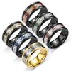 Vintage Viking Celtic Dragon Rings For Men Women Inlay Carbon Fiber Hiphop Men Stainless Steel Rings Wedding Band Jewelry Gifts