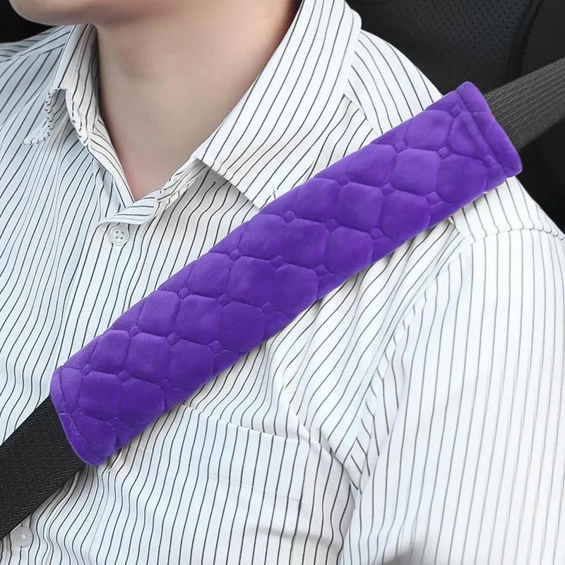 Universal Car Seat Belt Protector Cover Soft Warm Plush Safety Belt Shoulder Protector Auto Interior Decoration Accessories