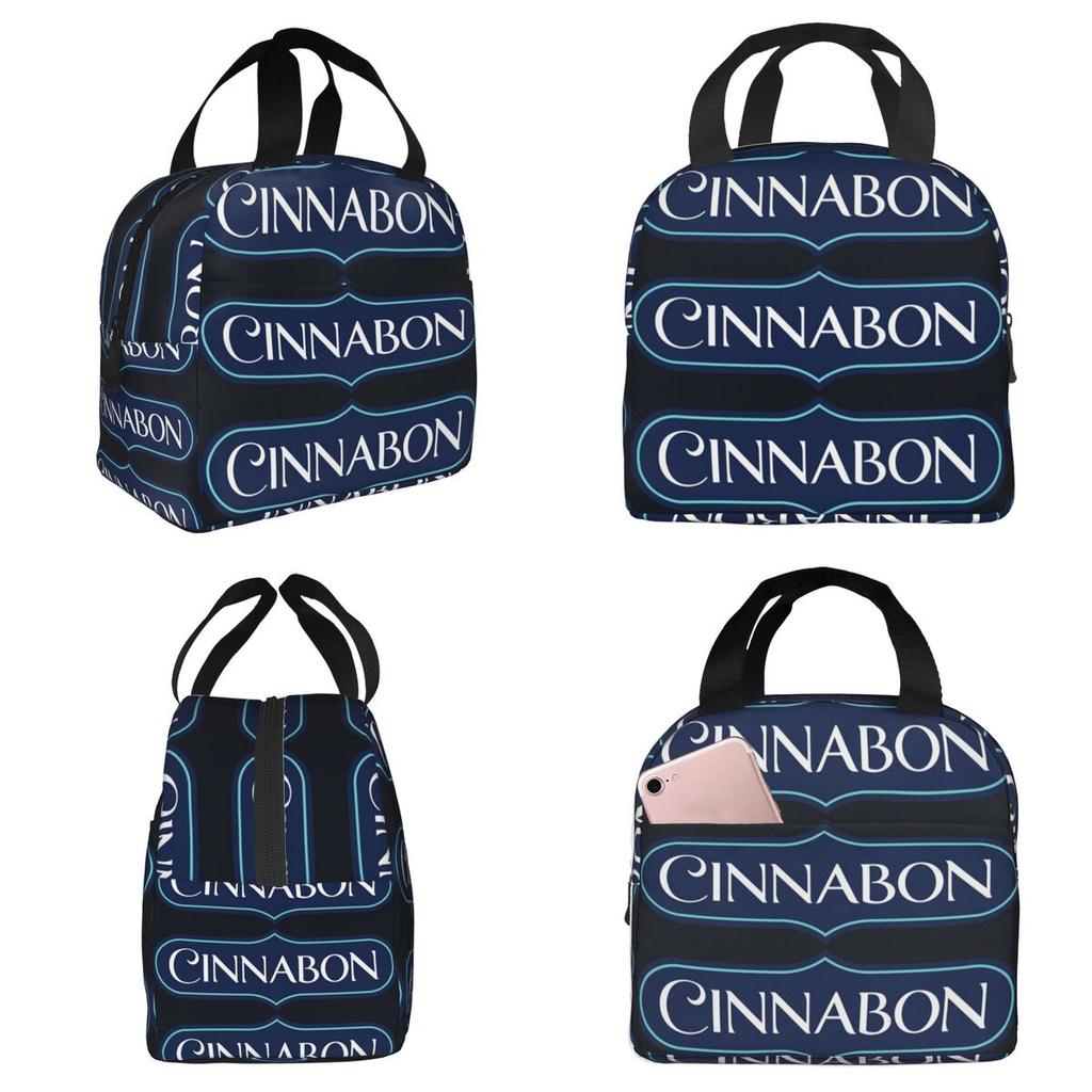 Cinnabon Resto Изолированная сумка-ланчбокс для детей Школьная сумка-холодильник Термоконтейнер для еды Сумка-тоут Портативные ланч-боксы Контейнер