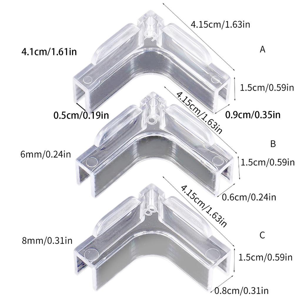 Набор из 12 угловых протекторов для аквариумов Предотвращают повреждения и обеспечивают безопасность Мягкие накладки для углов против ударов