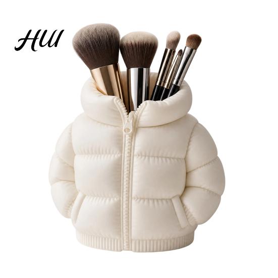 Durable Pen Cup Rainbow Down Coat Holder, 3D Printed Puffer Jacket Holder Desk Organizer, Creative Storage for Stationery And Brushes Student