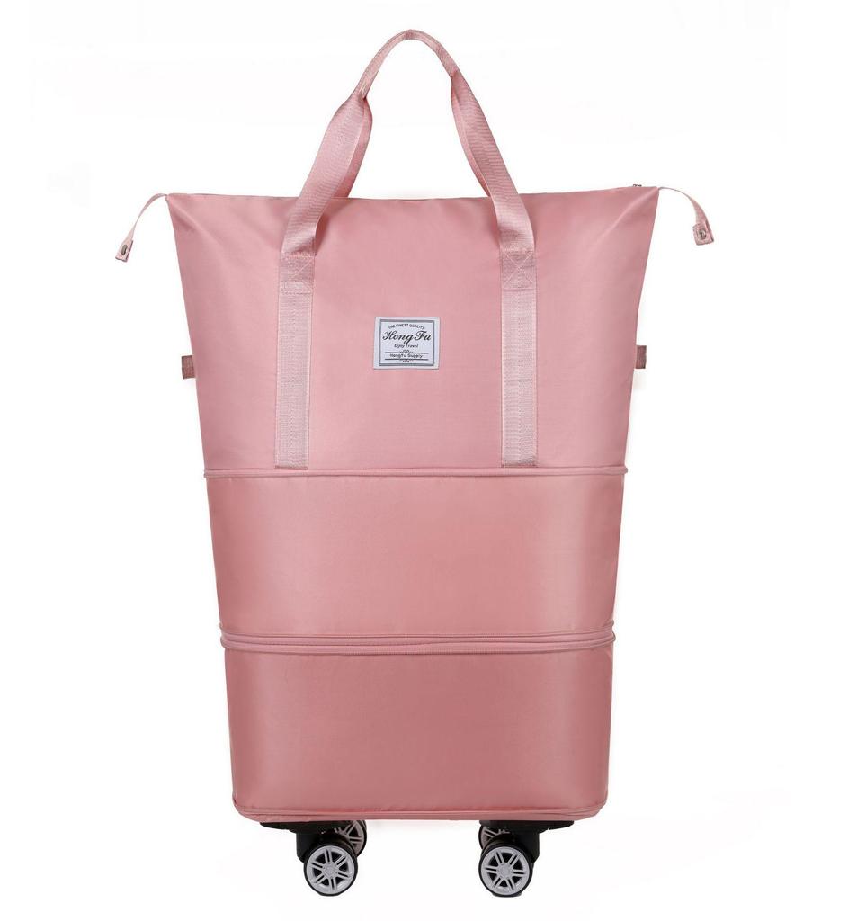 Expandable Wet/Dry Separation Luggage Bag with Universal Wheels - Large Capacity & Splash-Proof for Business Trips & Fitness Travel