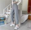 2023 Women's High Waist Gray Harem Pants: Unique Design, Casual Sports Style for Spring & Autumn