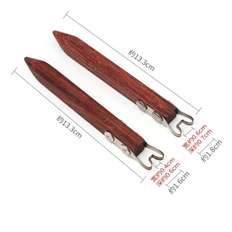 Pottery Sculpture Scraper Clay Extruder Tool DIY Hand Making Tools Teacup Mug Plate Bottom Trimming Tools with Wooden Handle