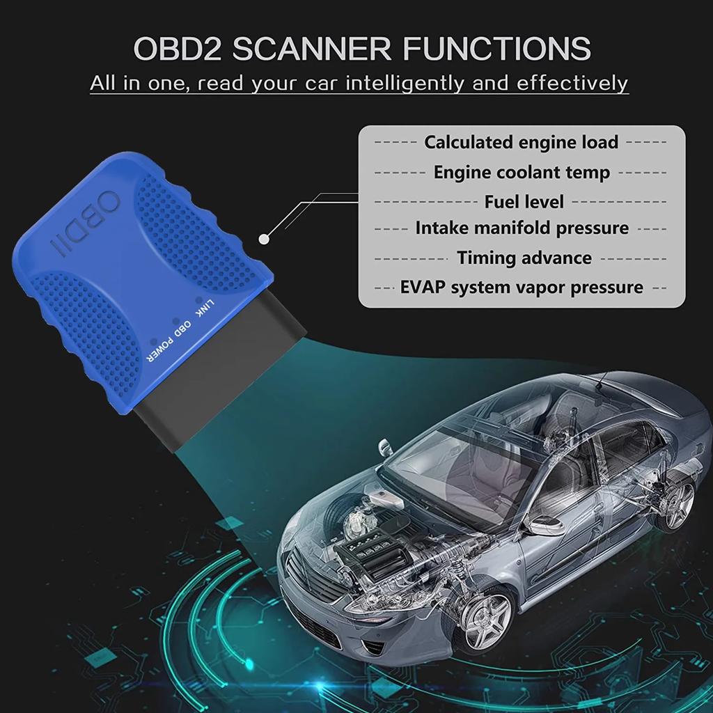 Phone Universal Auto Code Reader - Car OBD2 Scanner Diagnostic Tool with Fault Detector
