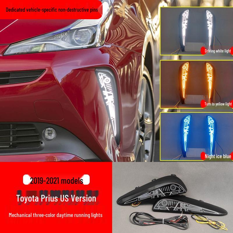Светодиодные передние противотуманные фары для Toyota Prius 40-й серии 2019-2021 гг. - Модификация дневных ходовых огней