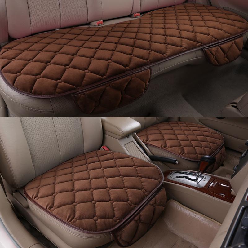 Универсальная нескользящая зимняя подушка для автомобильного сиденья, без завязок, набор из 3 частей, без спинки