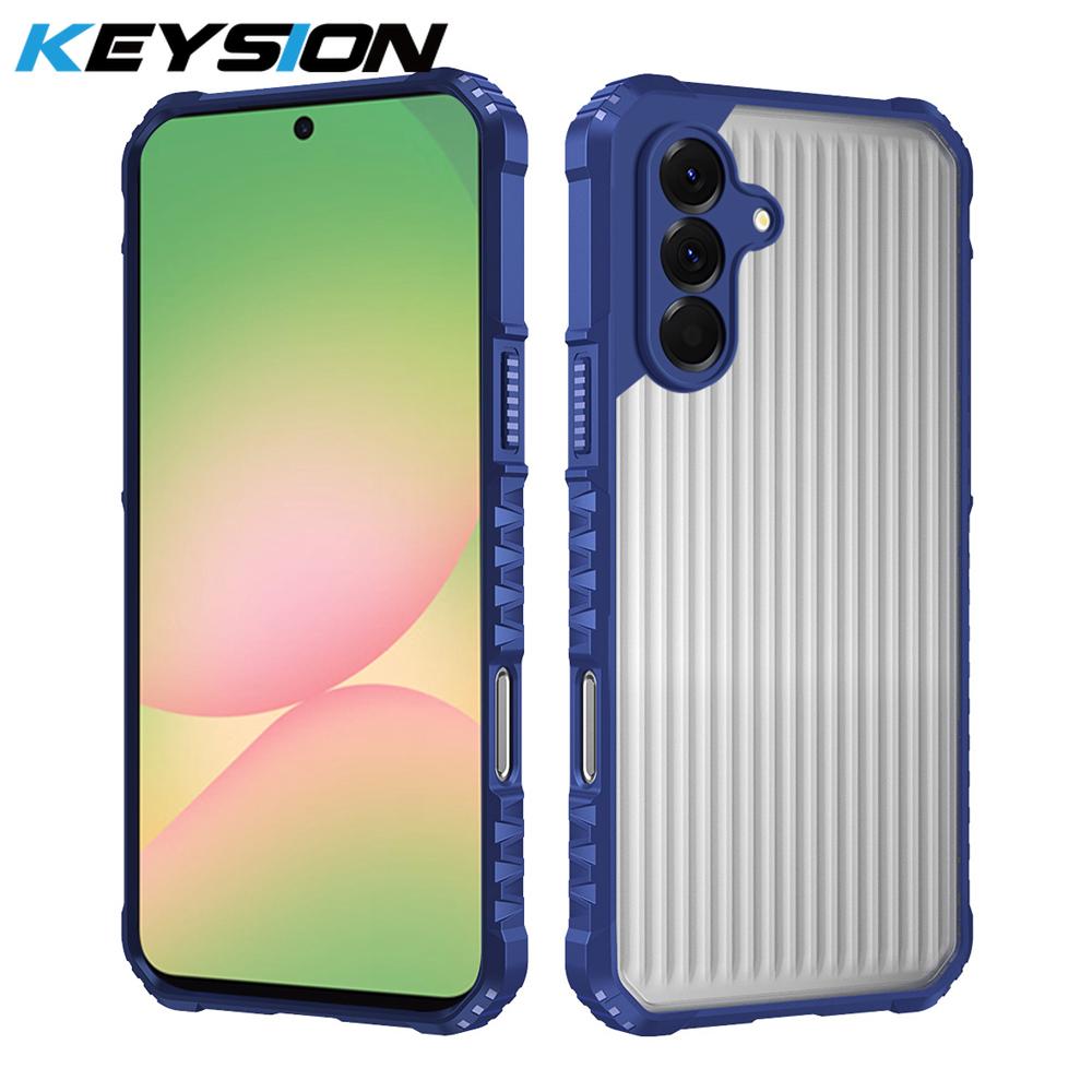 KEYSION Сверхпрочный противоударный чехол для телефона Samsung S23 S24 S25 Ultra Силиконовый+ПК Полупрозрачная матовая крышка для Galaxy S25 S21 FE