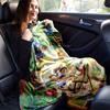1pc. Cartoon Fairy Painting Nature Scene Throw Blanket, Home Decorative Quilt Coverlet Bedspread for All Seasons, Soft Flannel Throw Blanket