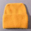 Autumn and winter new solid color ruffled cat ear hat warm wool hat angora rabbit down rabbit hair knitted hat cold hat
