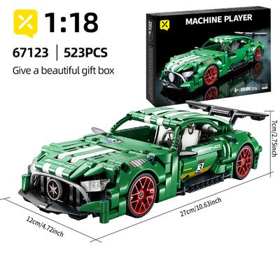 Технология ToylinX или Превышение скорости 1:18 Строительных блоков Гоночный автомобиль Кирпичики Игрушки для детей Подарок для мальчиков и девочек С коробкой