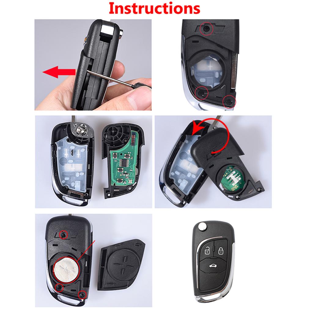 Модифицированный складной корпус ключа дистанционного управления с 3 кнопками для Opel Vauxhall Adam Astra J Corsa E Insignia Mokka Zafira C