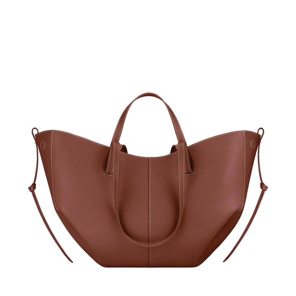 Genuine Leather Crossbody Tote Bag - Niche Design Commuter Bucket Bag, Large Capacity for Women